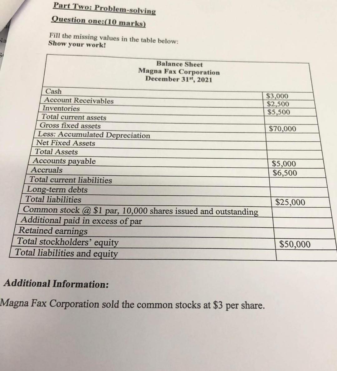  plz i want this asap please Part Two: Problem-solving Question one:(10