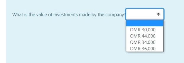 80,000 1,000 3,000 Share capital Account receivables Retained earning Tax payable Investment