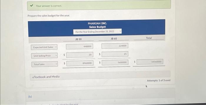 year. \begin{tabular}{cc} Product Product \\ JB 50 & JB 60 \\ \hline