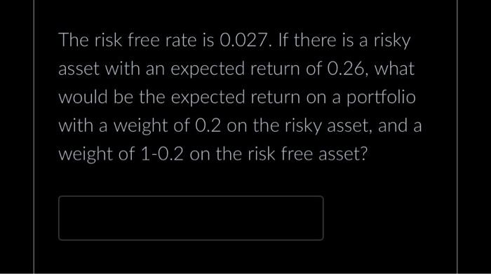 a weight of 0.5 on the risky asset, and a weight of