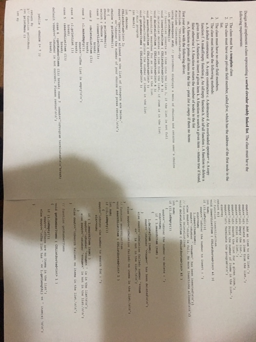  Please send me the working program only using C++. Thanks Design