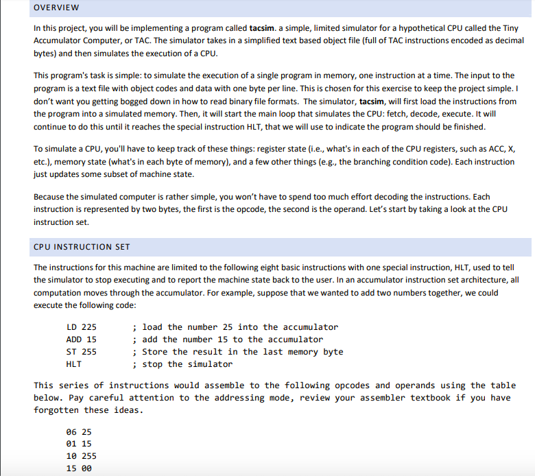 java OVERVIEW In this project, you will be implementing a program called