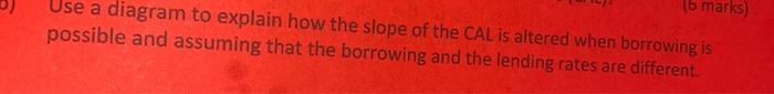  16 marks) Use a diagram to explain how the slope of