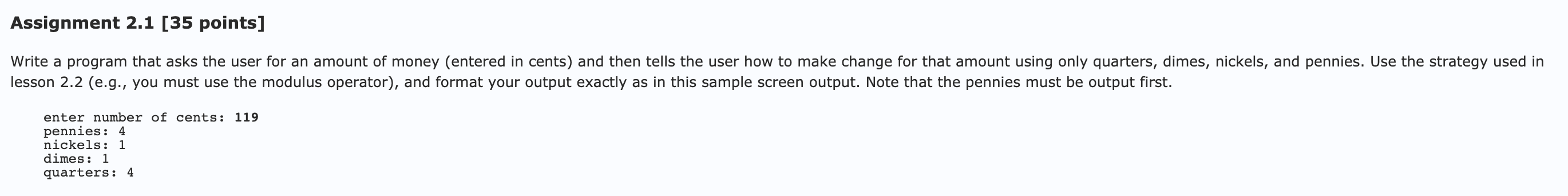  In JAVA, please step by step! Assignment 2.1 [35 points] Write
