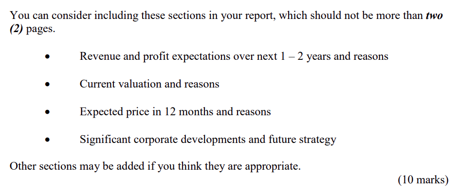 page on the chosen stock, using the reference: BUY MODERATE BUY HOLD