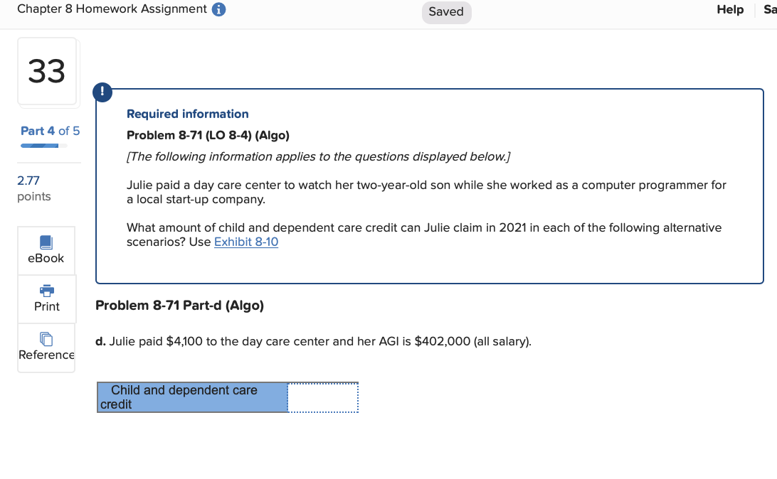 care center to watch her two-year-old son while she worked as a