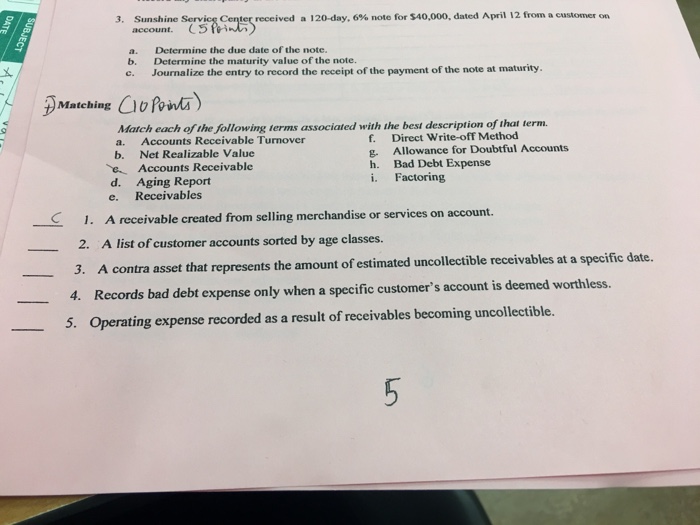  a 120-day, 6% note for $40,000, dated April 12 from a