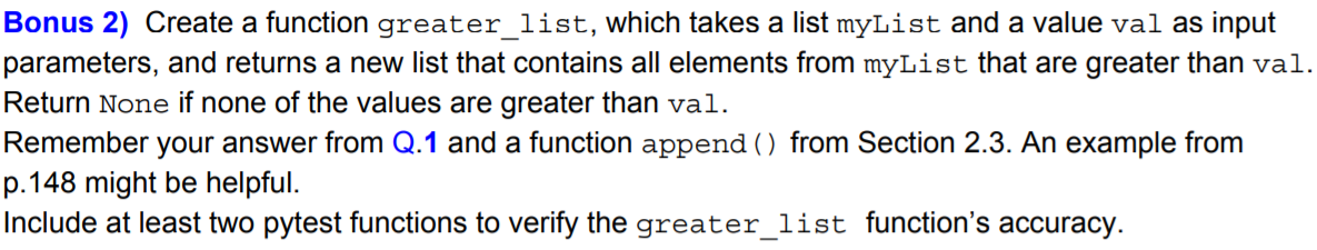 ################################################################################################ Q1. ############################################################################################### PAGE 148 ############################################################### PLEASE JUST ANSWER BONUS 2; Bonus