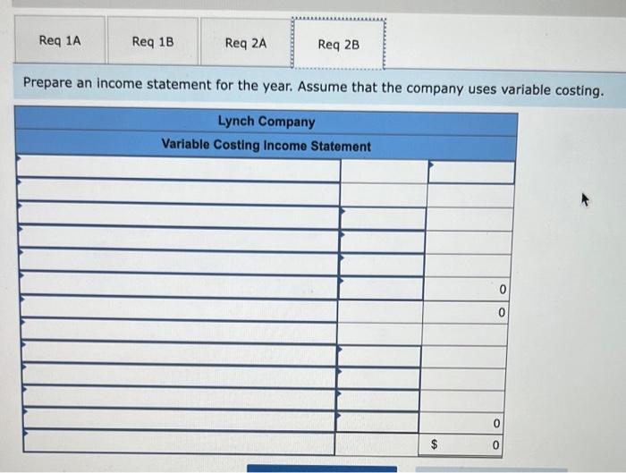 14 Direct labor Variable manufacturing overhead $1 Variable selling and administrative Fixed