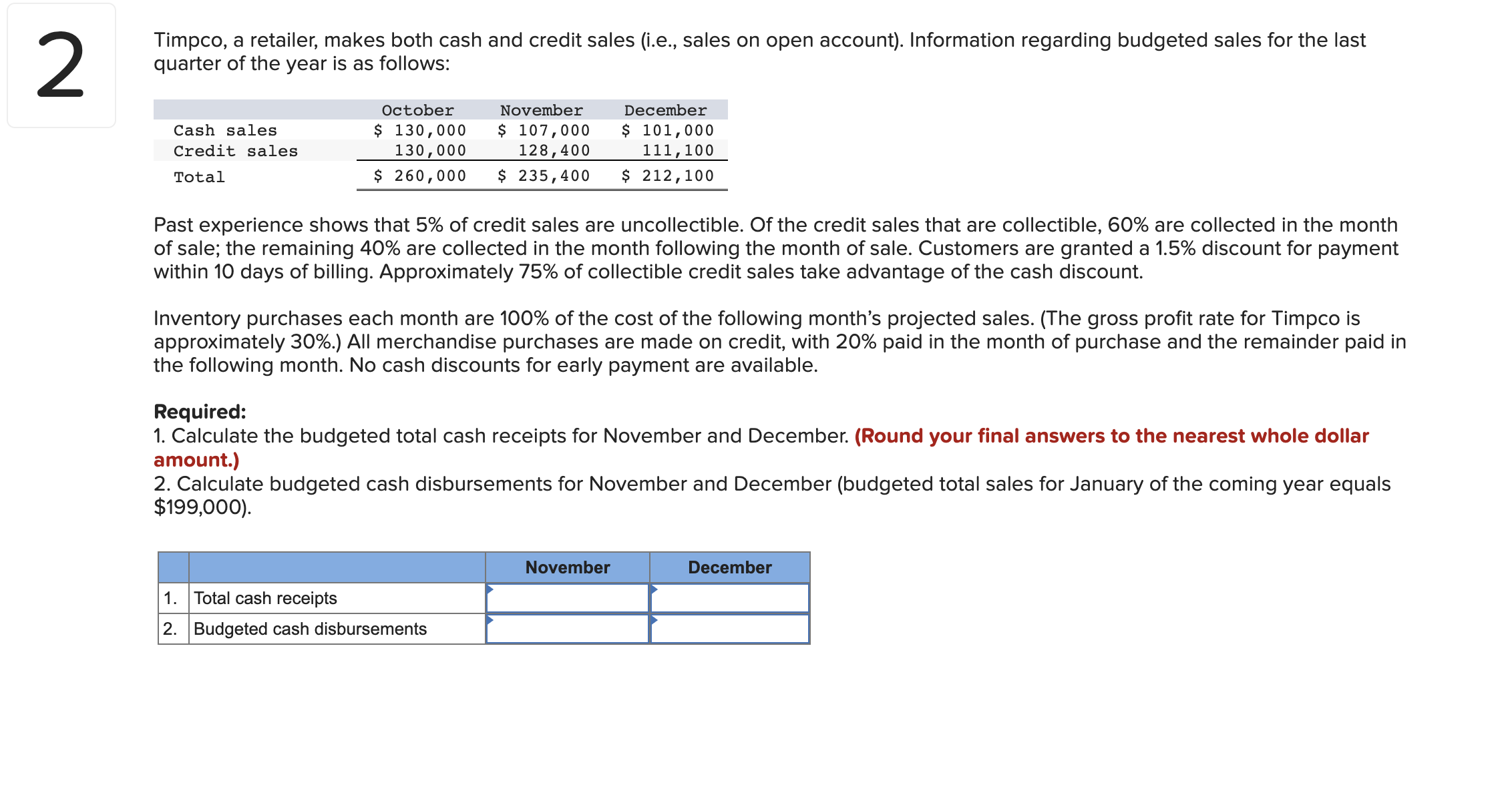 (please answer the question by illustrating the exact table, and inputting the