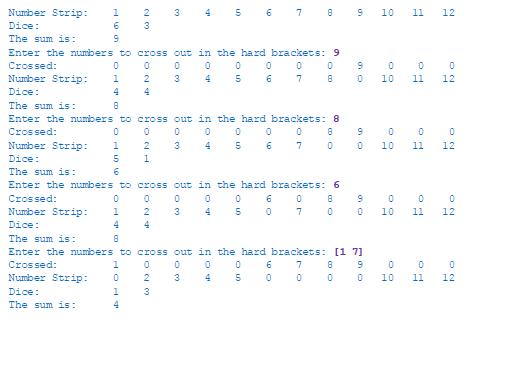 this game automatically (computer chooses numbers rather than the user), goal is