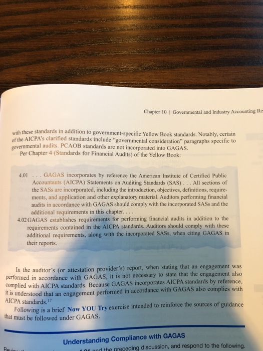 and the 4.02GAGAS establishes requirements for performing financial audits in addition to