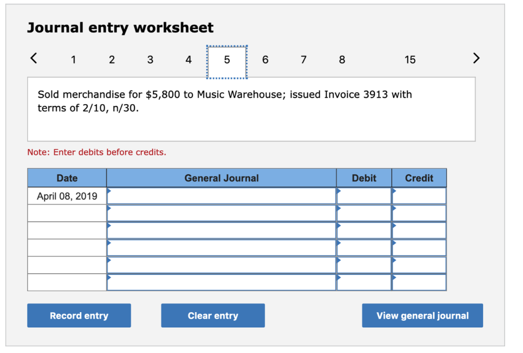 customer who has not yet established credit. 7 Merchandise of $75 sold