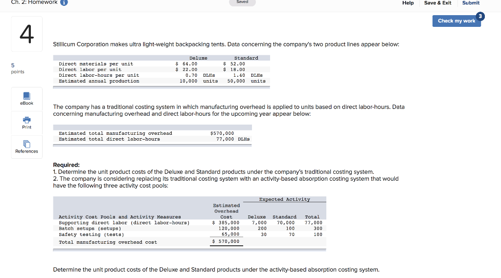  ch. 2: Homework Help Save & Exit Submit Check my work