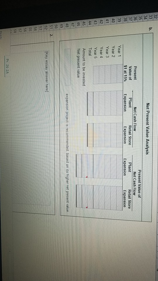 estimated net cash flows $305,040 OBJ. 2,3 from each project are as