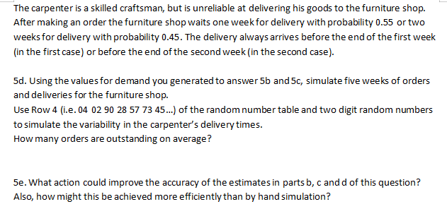 because the test needs them, thank you. A carpenter makes bespoke rocking