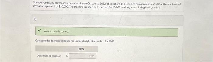 the last image is the wrong answer! plesse help Compute the depreciation