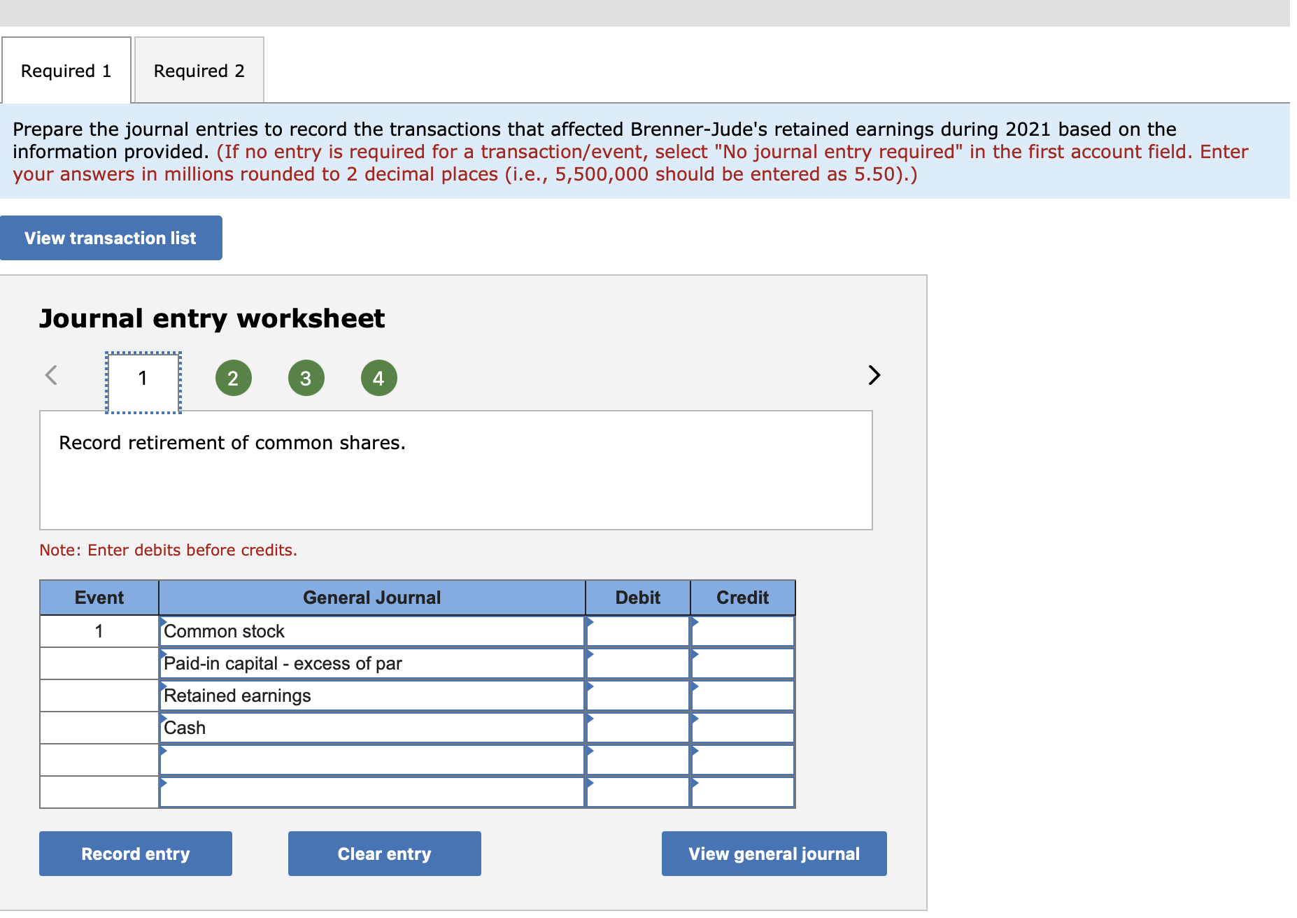 earnings of Brenner-Jude Corporation during 2021 . At January 1, 2021, the