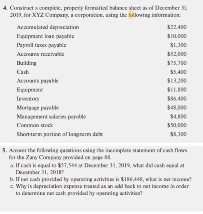  Answer the 4 and 5 two questions 4. Construct a complete,