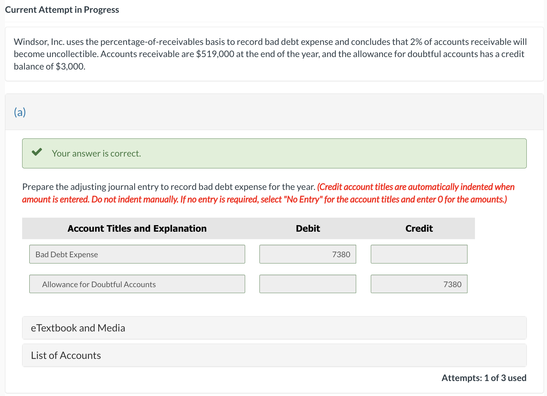 please address part b. Current Attempt in Progress Windsor, Inc. uses the