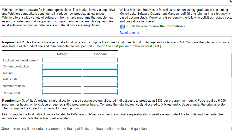 and Whittle's competitors continue to introduce new products at low prices. Whittle