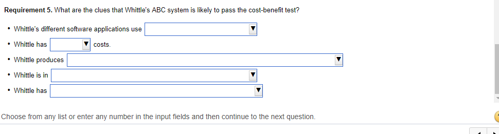 Whittle's raw material costs are insignificant. Whittle has just hired Nicole Merrell,
