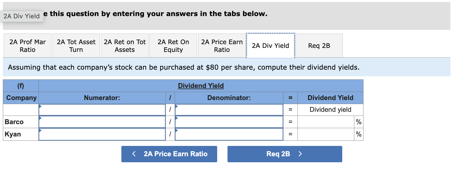 of two companies competing in the same industry follows. Problem 13-5A (Algo)