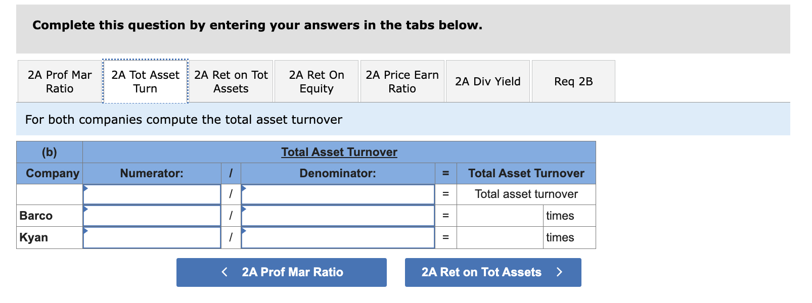 per share, compute their (e) price-earnings ratios and (f) dividend yields. 2b.