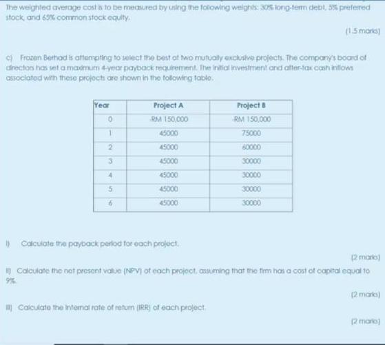 The weighted average cost to be mecured by using the following