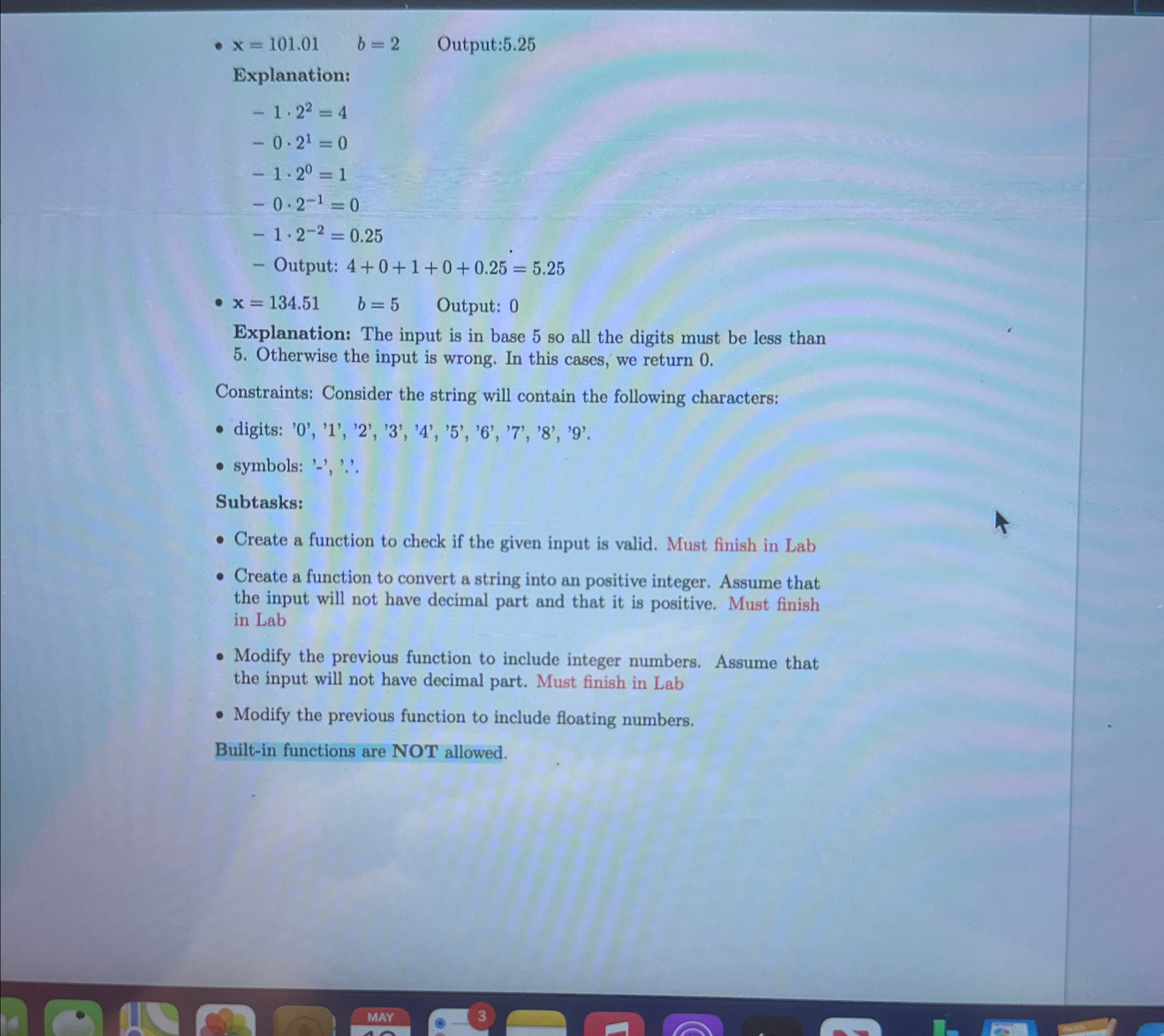  CODE IN C Task 2: String to number In this task,