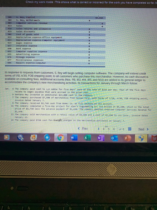 : This shows what is correct or incorrect for the work you
