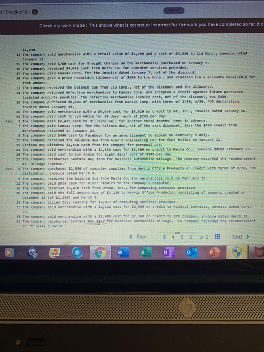 have completed so far. In Required Information [The following information applies to