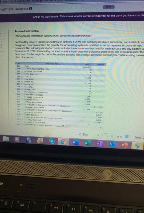up separate accounts for each customer. The following chart of accounts Includes