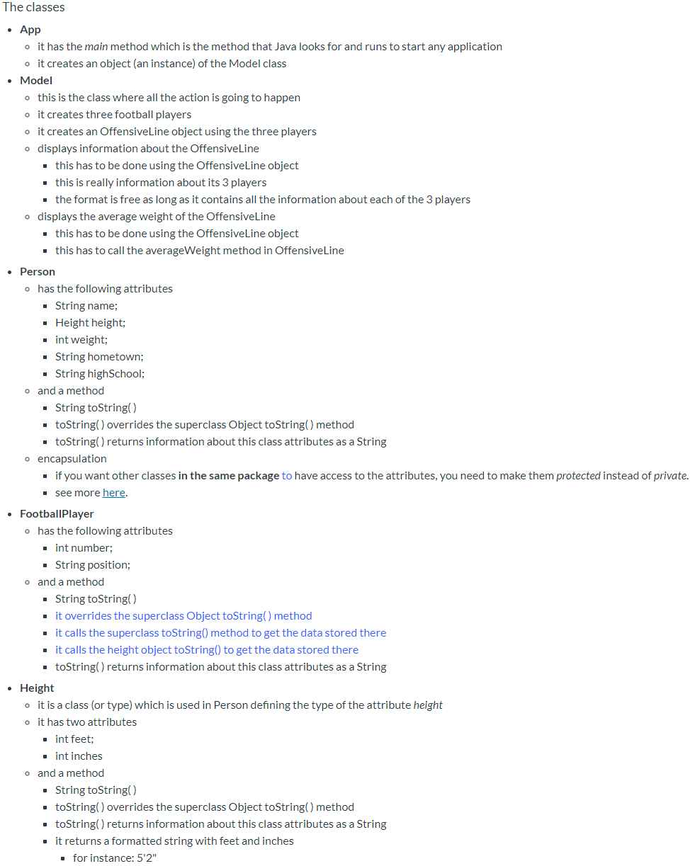 Objectives 1. Practice on implementing inheritance in Java o Football Player will