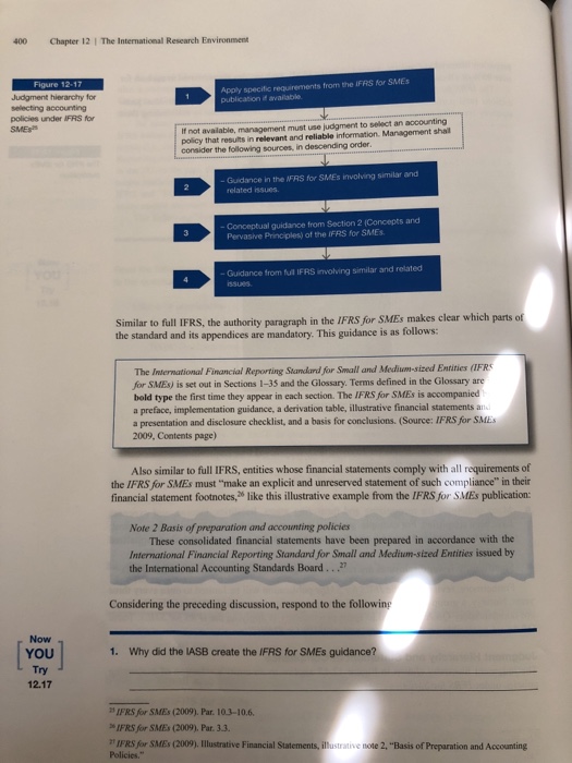  400 Chapter 12 | The International Research Environment Apply specific requirements
