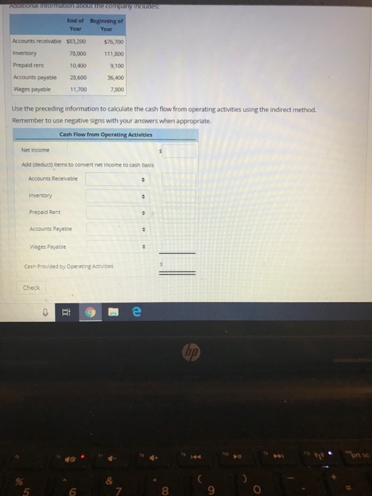 no plant assets and had the following income statement for the year
