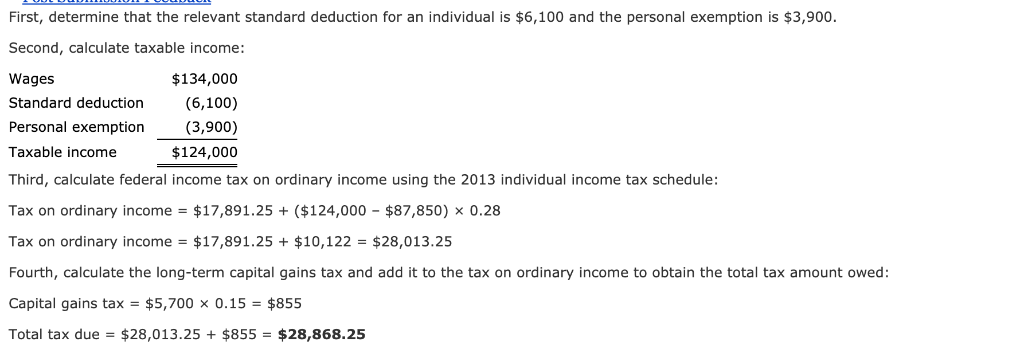 FOURTH STEP IN THE PROBLEM, WHY DOES THE CAPITAL GAINS STEP USE
