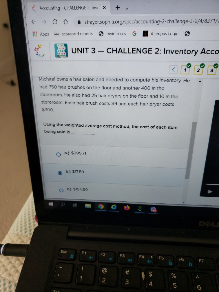  using the average weighted method. d is $9.13 can you show