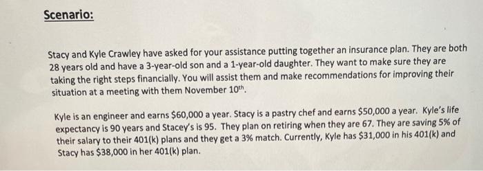 please show your work ( calculations) Stacy and Kyle Crawley have asked
