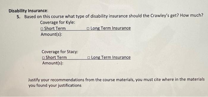 for your assistance putting together an insurance plan. They are both 28