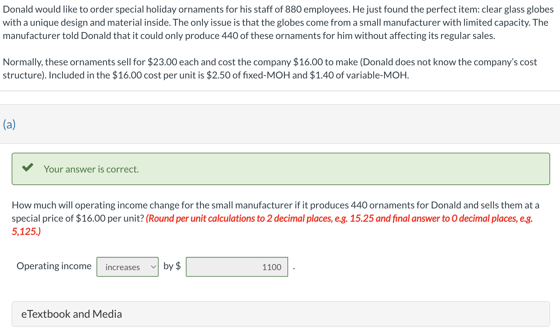 Please help the second part! Donald would like to order special holiday