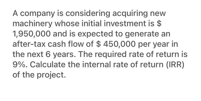 a) 8% b) 8.5% c) 9.7 % d) 10 % A company
