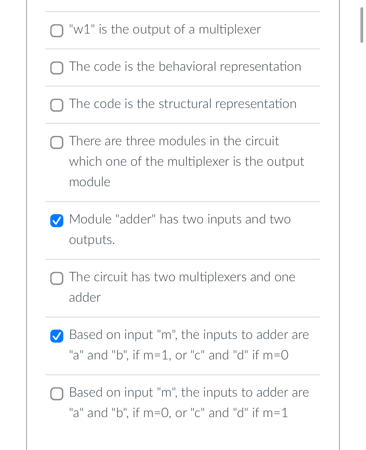  The following Verilog code is an example of hierarchical code, meaning