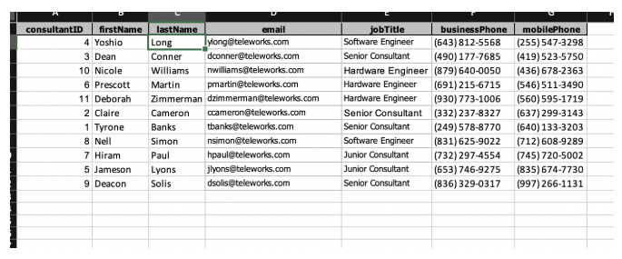 number of closed issues for each consultant. Include their consultant ID, first