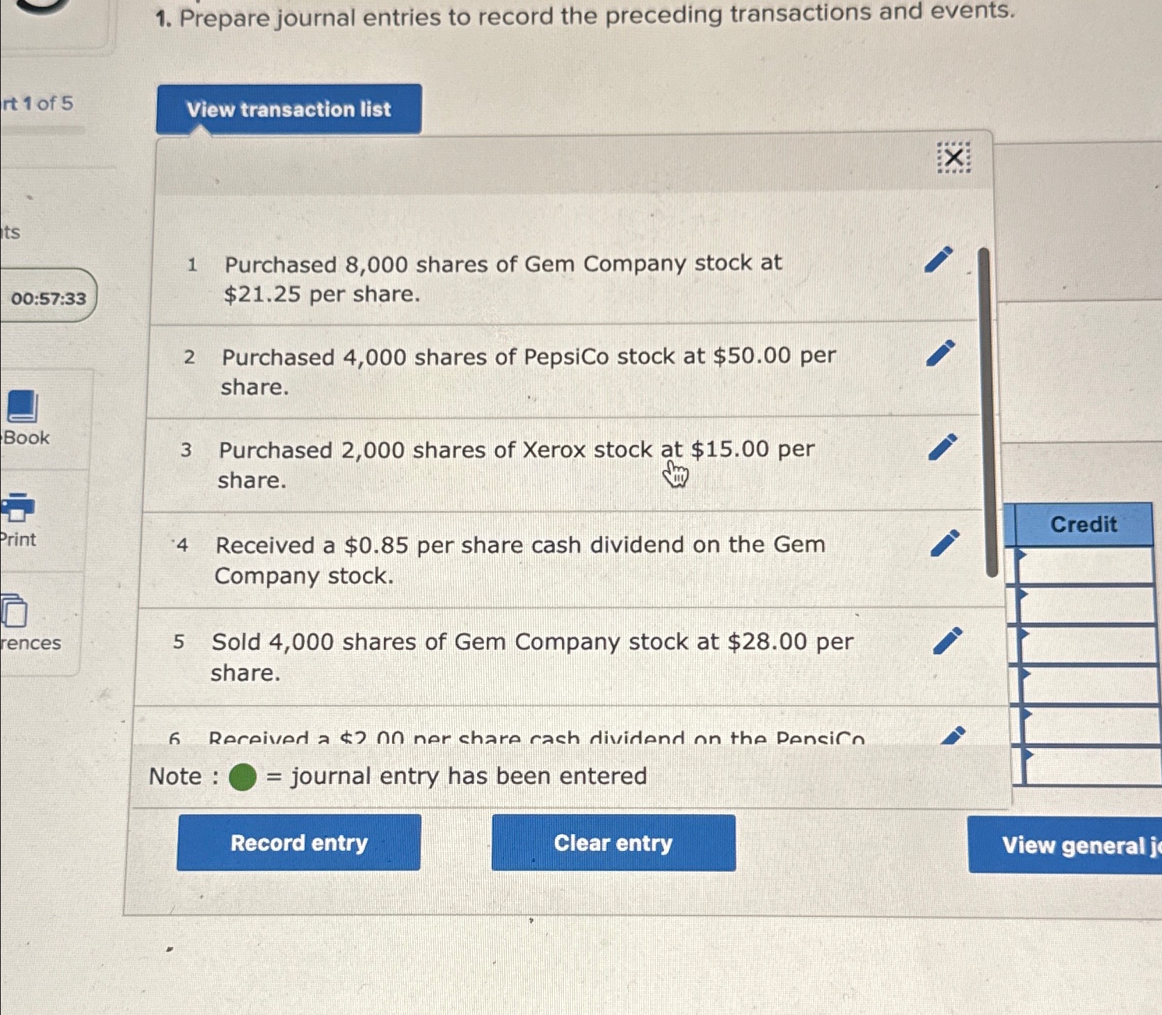  Required information Problem 15-4A (Algo) Recording, adjusting, and reporting stock investments