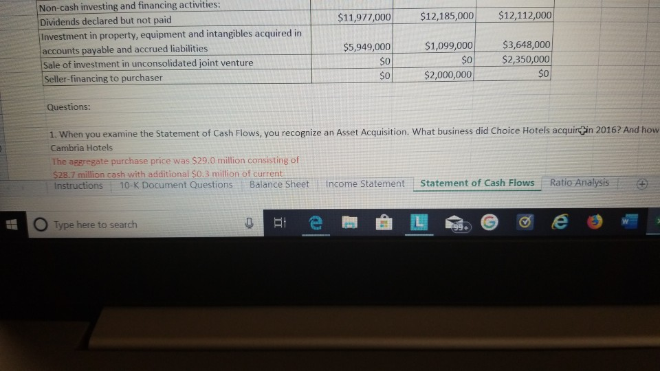 Balance sheet numbers are in thousands. Income Statement and Cash Flow Statement