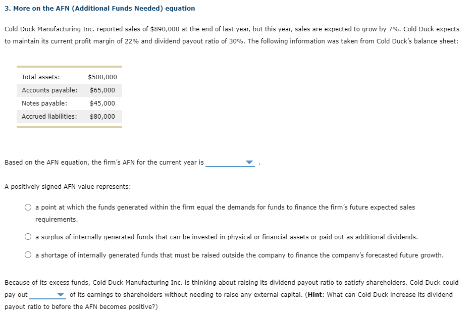  Please answer "#3 More on the AFN equation." Thank you and