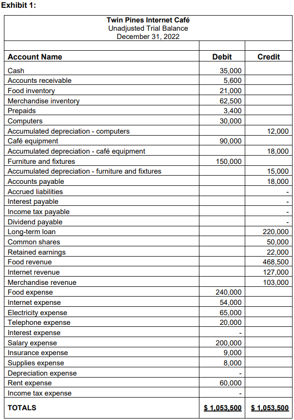 PLEASE HELP Twin Pines Internet Caf (TPIC) was established and incorporated on