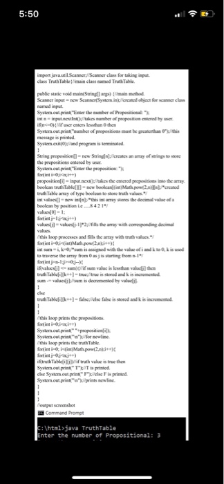  The java code suppose to do this what it also suppose