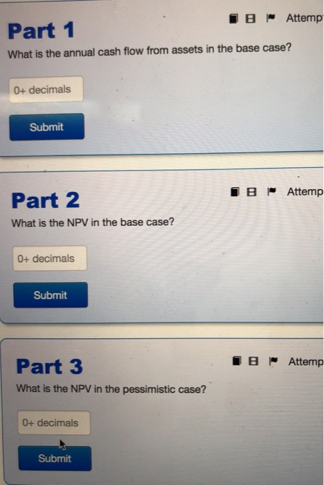 to set up the project is $100,000. This amount is to be